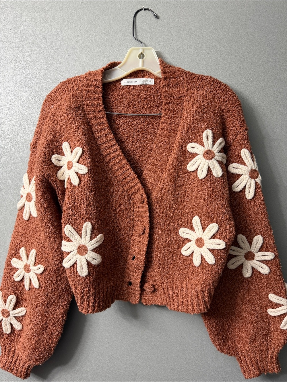 Altar'd State Francesca flower cardigan small
NWT